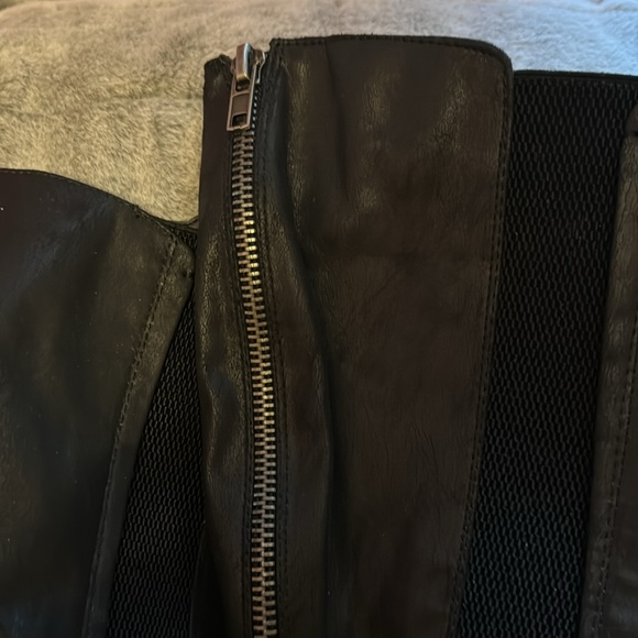 Black knee high boots.  Never worn.  Extra large calf (10”). - Picture 3 of 5